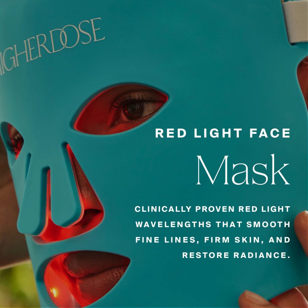 HigherDOSE Red Light Face Mask available at Evoke Vitality Asheville